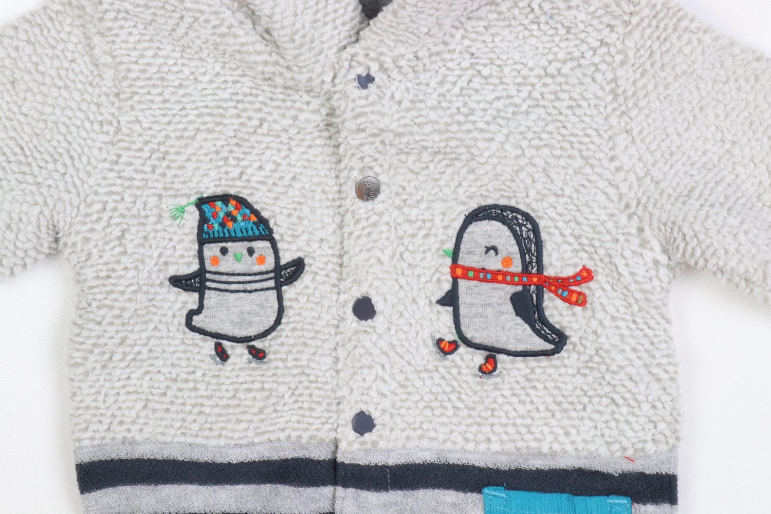 سرهمی مخمل مدل پنگوئن کلاه دار